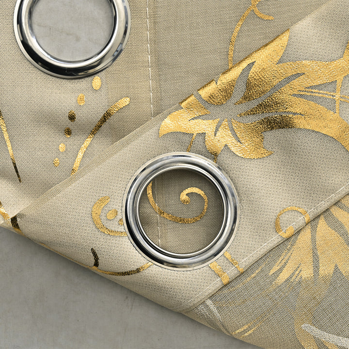 Artistic Floral Embroidered Sheer Curtain