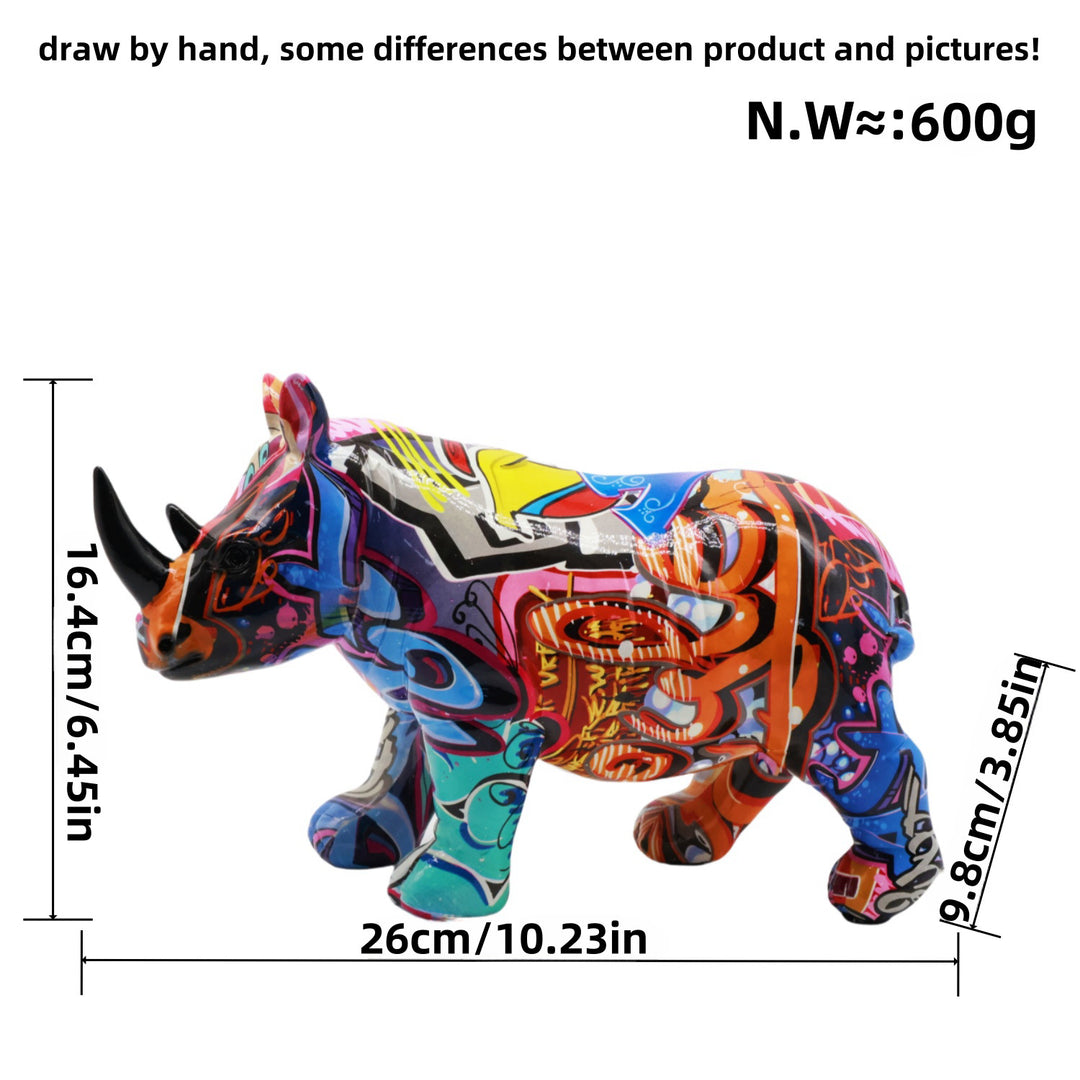 Artistic Rhino Figure Bowlift