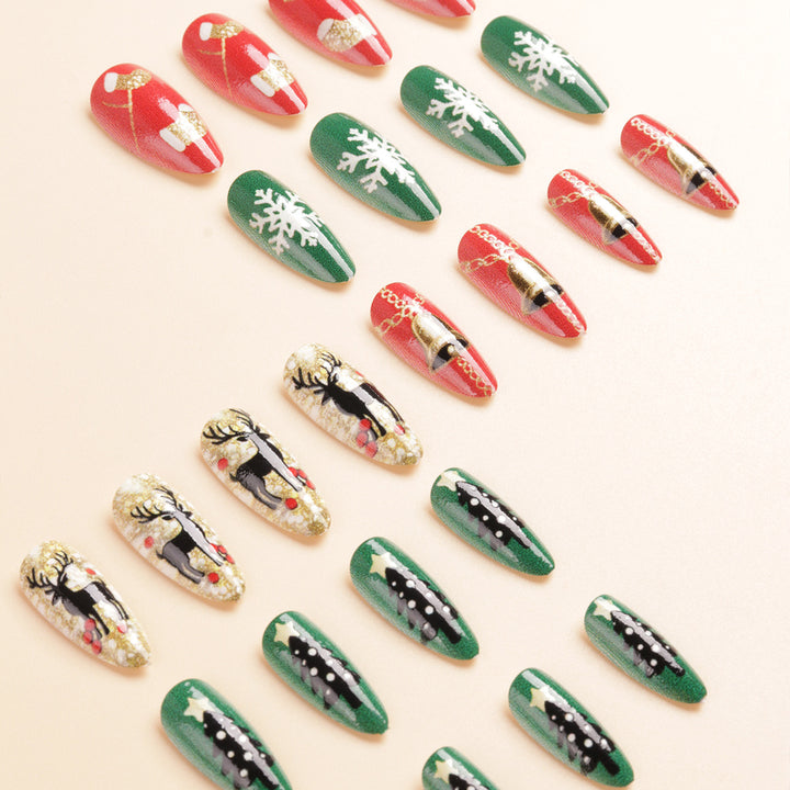 Festive Themed Press-On Nail Art Bowlift