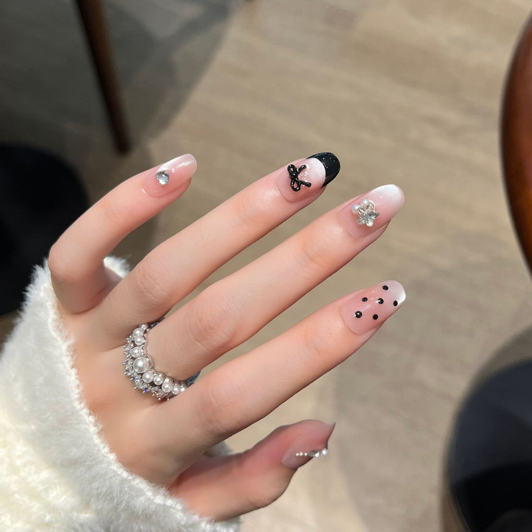 Decorative Rhinestone Nail Art Bowlift