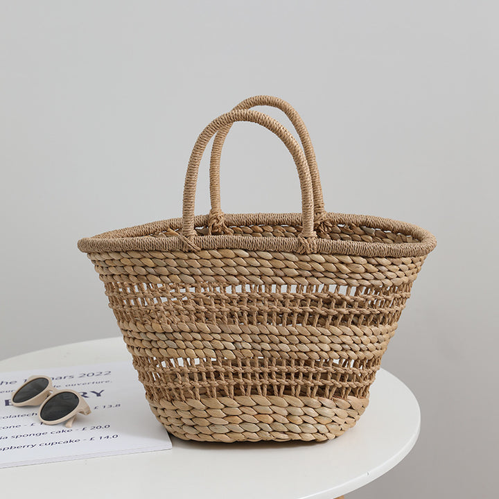 Handmade rattan bag with a removable lining insert Bowlift