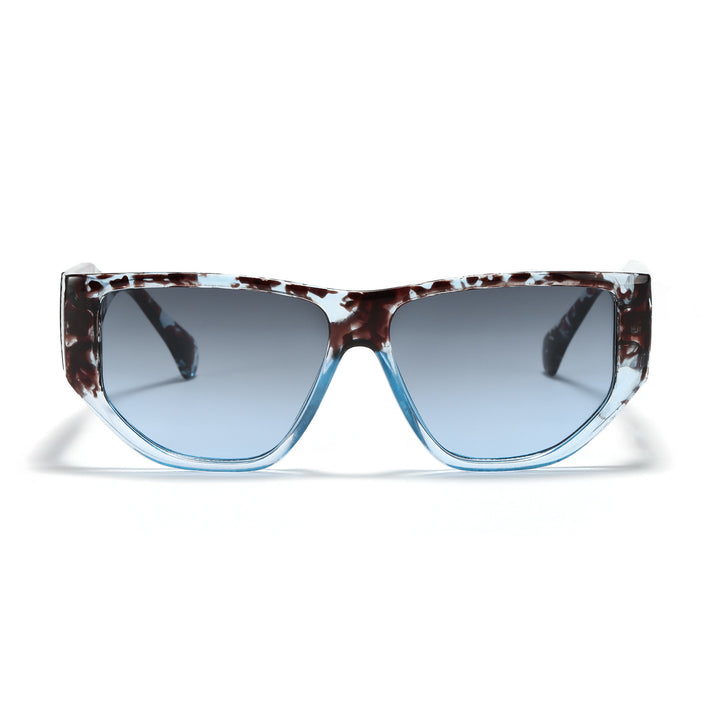 Women's trendy square sunglasses with modern tortoise pattern Bowlift