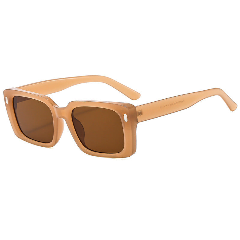 Women's Fashion Square Sunglasses with Matt Frame and UV Protection Bowlift