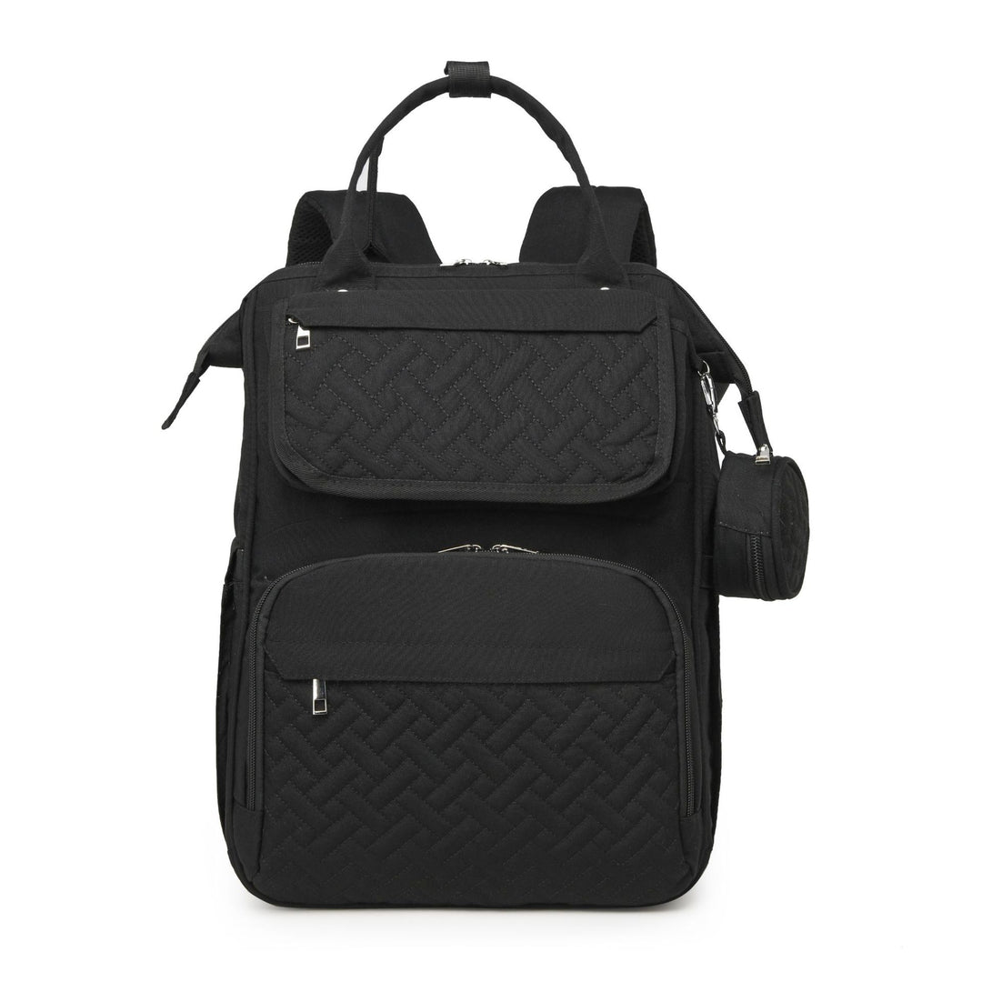 Multi-Functional Quilted Travel Backpack Bowlift