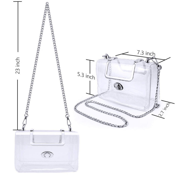 Transparent shoulder bag with structured design Bowlift
