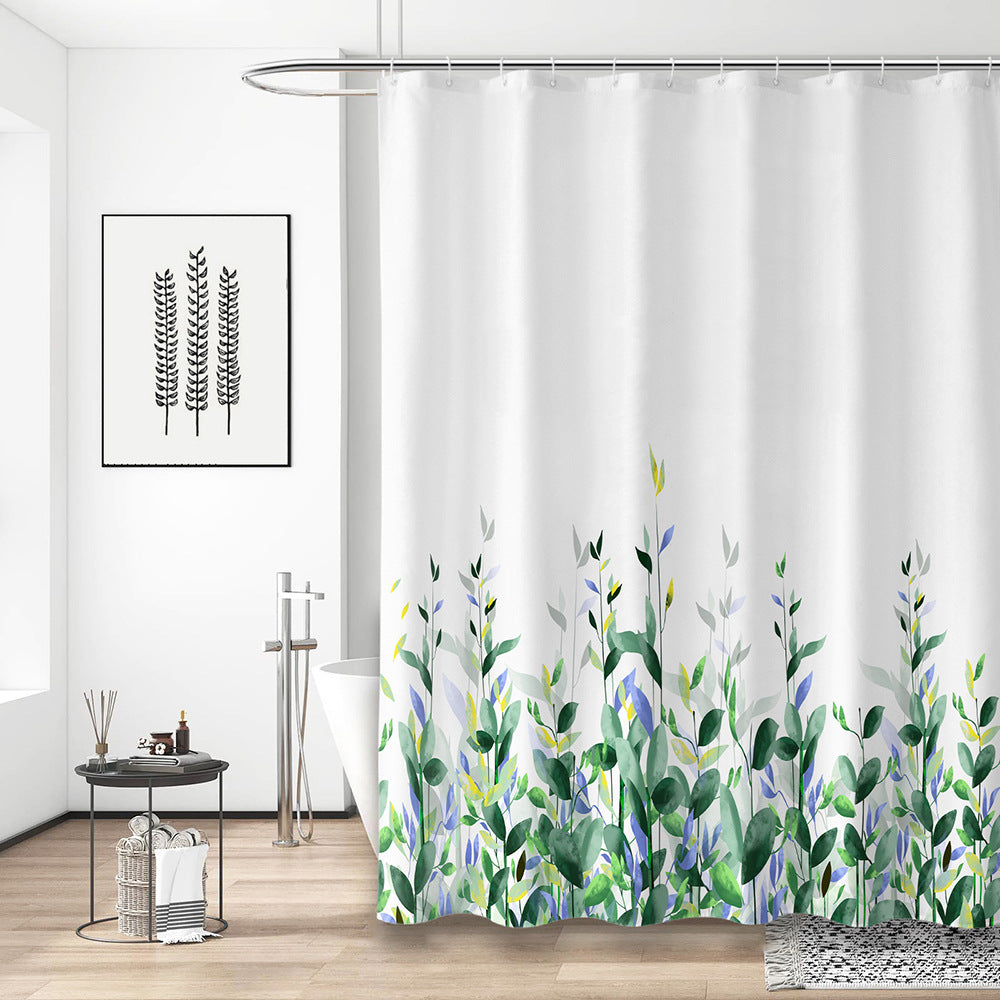 Floral Design Shower Curtain Bowlift