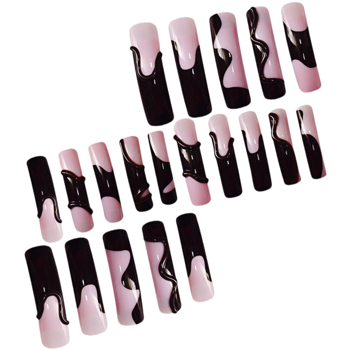 Artistic Melting Effect Press-On Nail Extensions Bowlift