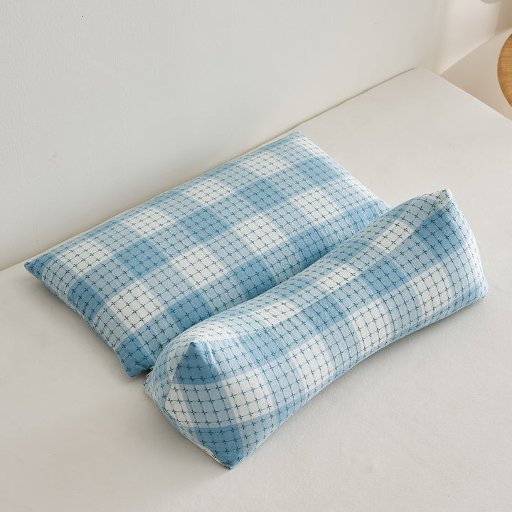 Ergonomic Pillow Set with Creative Grid Design Bowlift