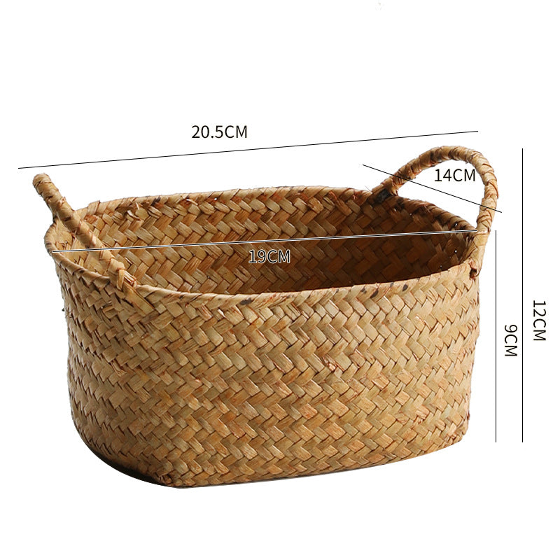 Unisex Braided Storage Basket with Ergonomic Handles Bowlift