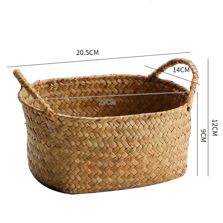 Unisex Braided Storage Basket with Ergonomic Handles Bowlift