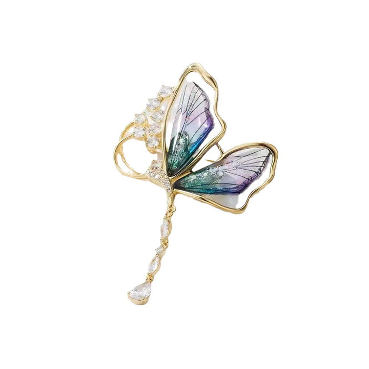 Exquisite butterfly brooch with glitter stones Bowlift