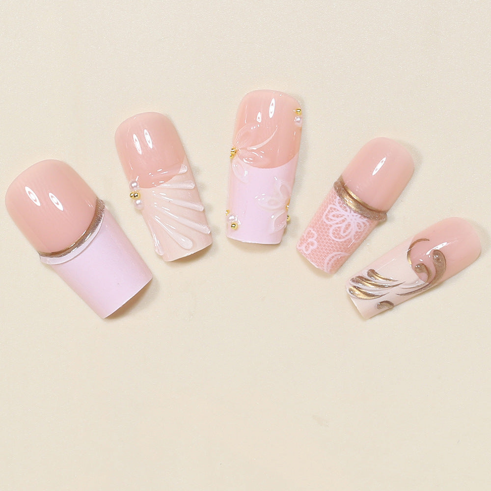 Elegant Decorative Press-On Nail Tips Bowlift