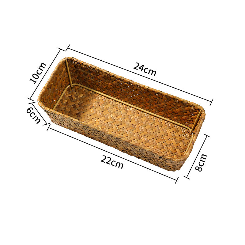 Rectangular Handwoven Storage Tray Bowlift