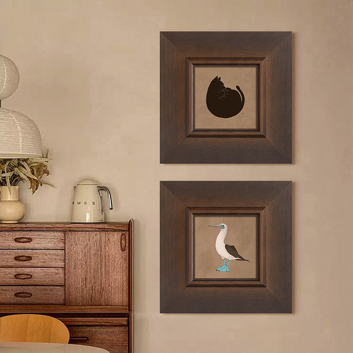 Framed Cat Silhouette Artwork