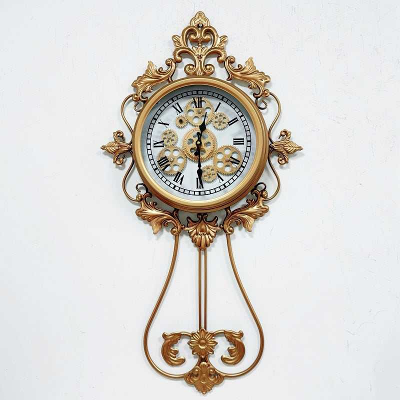 Vintage Gear Mechanism Wall Clock Bowlift