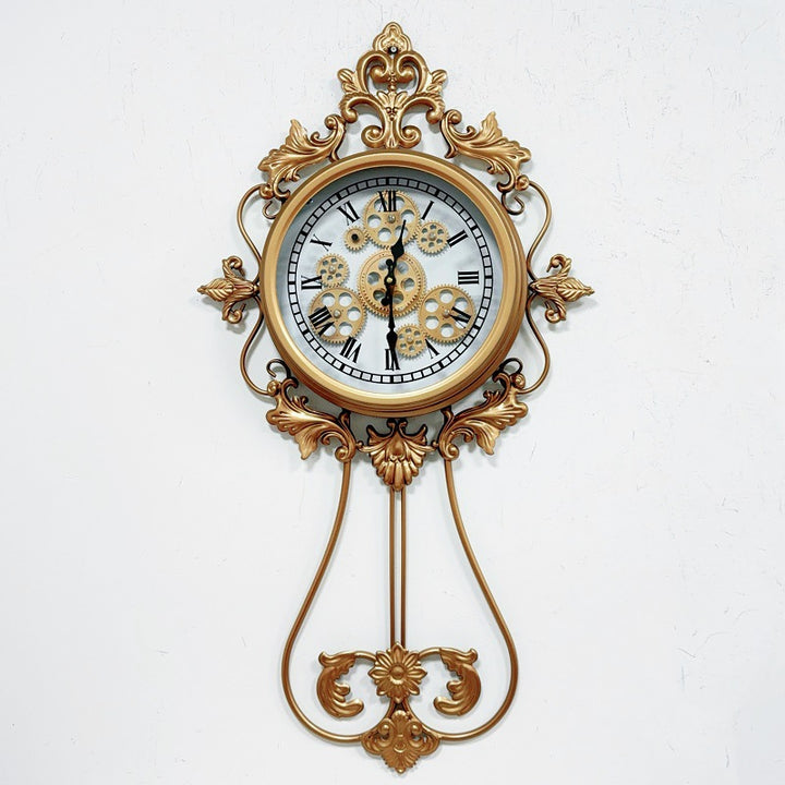 Vintage Gear Mechanism Wall Clock Bowlift