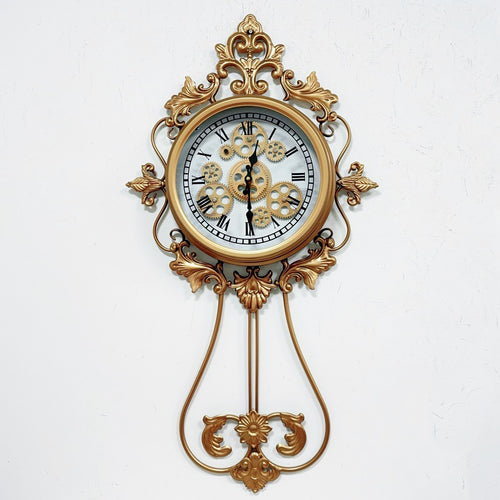 Vintage Gear Mechanism Wall Clock Bowlift