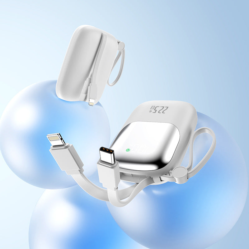 portable fast-charging power bank with integrated cable Bowlift