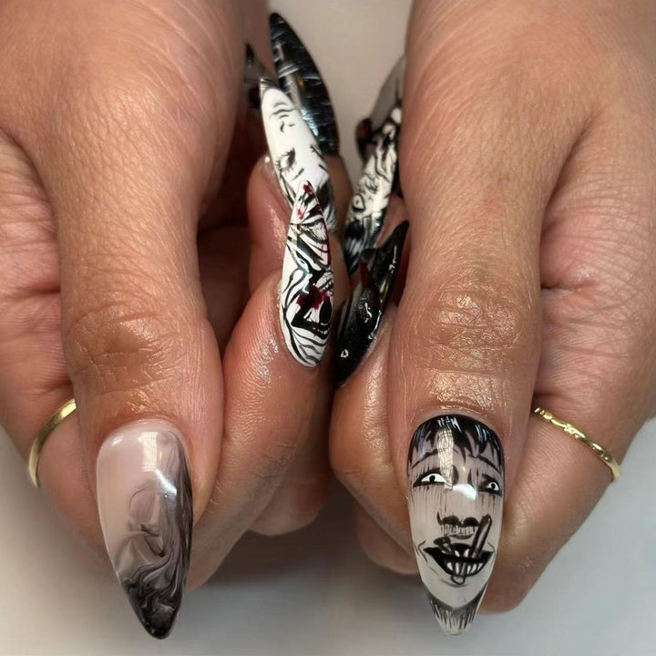 Creative horror design artificial nails Bowlift
