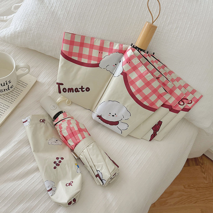 Women's Foldable Umbrella with Adorable Animal Design Bowlift