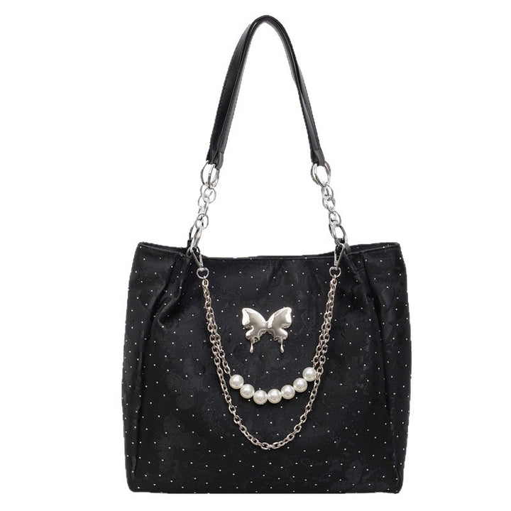 Elegant Pearl-Detail Handbag Bowlift