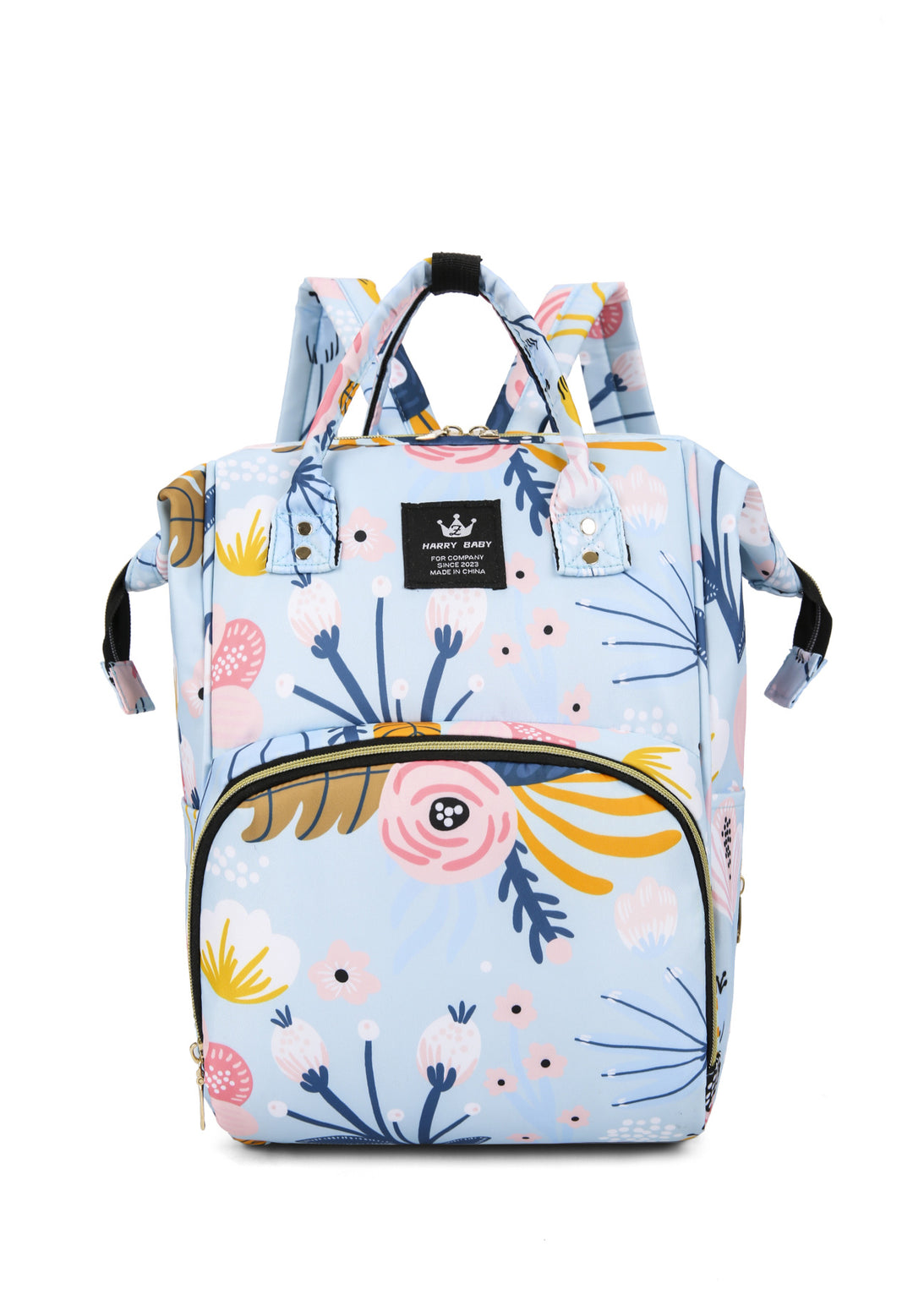 Stylish Floral Patterned Baby Care Backpack Bowlift