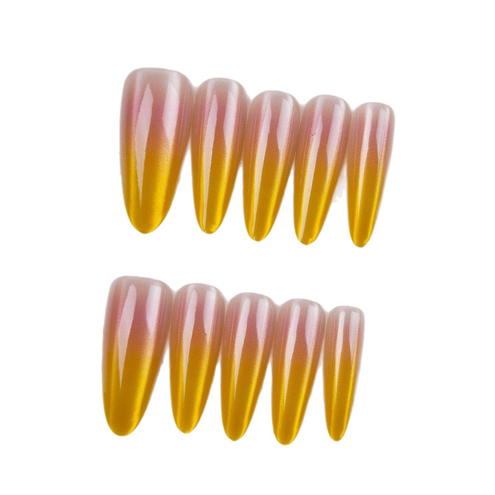 Gradual Ombre Stiletto Press-On Nails Bowlift