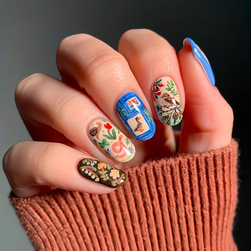 Creative Artistic Press-On Nail Set Bowlift