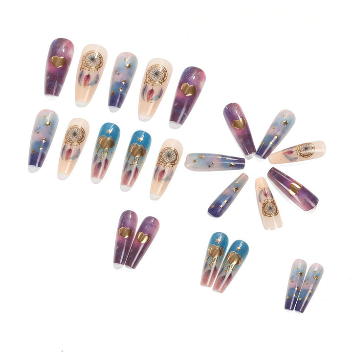 Dreamcatcher motif artificial nails Bowlift