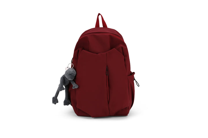 Backpack with Versatile Compartments and Charming Pendant Bowlift