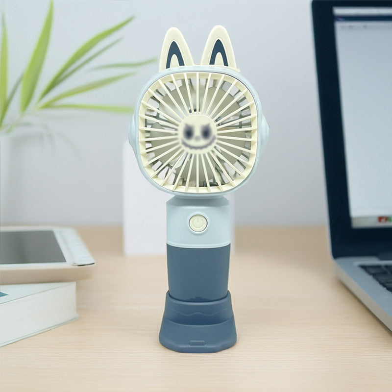 Women Portable Hand Fan with Cat Ears and USB Connection Bowlift