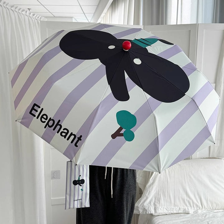 Women's foldable umbrella with animal design Bowlift