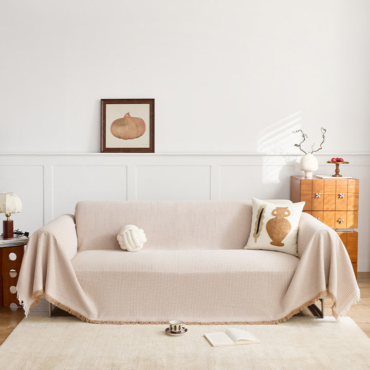 Textured Woven Sofa Throw Blanket