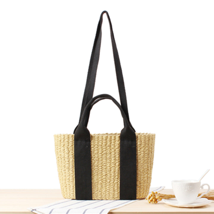 Trendy Tote Bag Made from Sustainably Woven Material with Wide Shoulder Straps Bowlift
