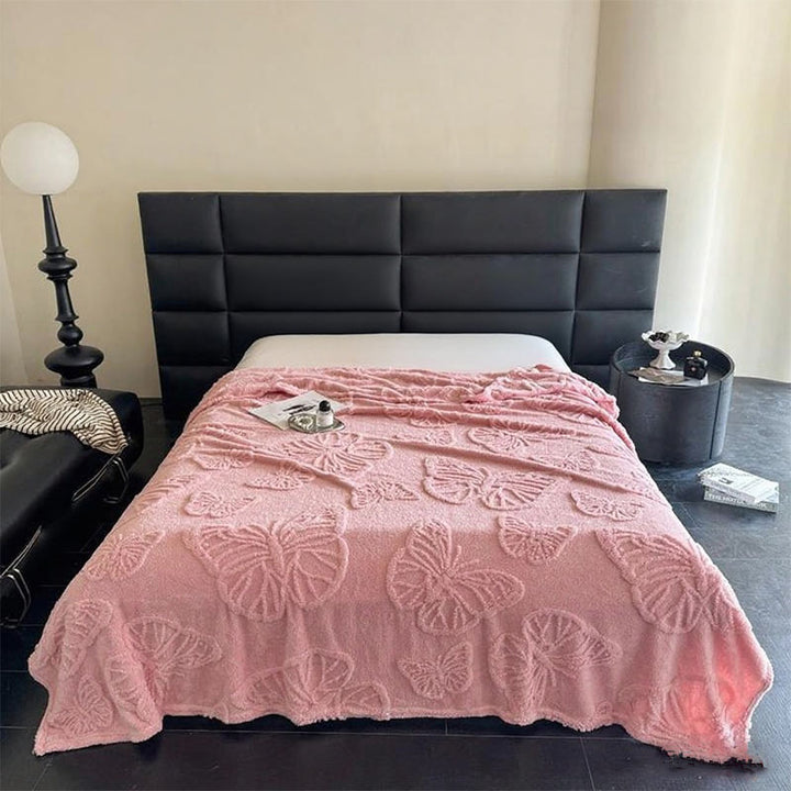 Ladies Luxurious Bedspread with Butterfly Pattern Bowlift