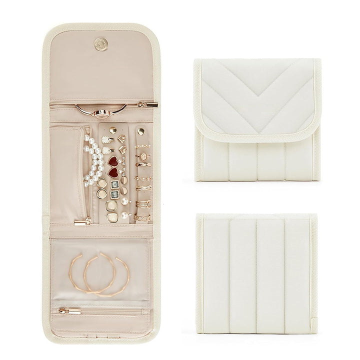 Jewelry organizer with versatile compartment layout Bowlift