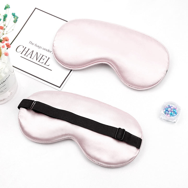 Unisex nan luxurious silk sleep mask with contoured eye cavity and adjustable elastic band Bowlift