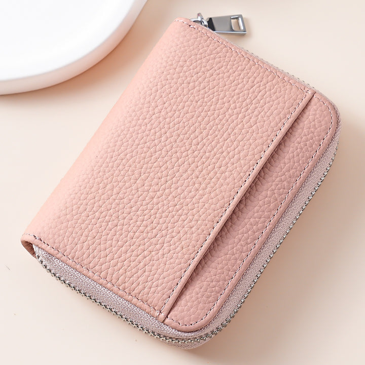 Multi-Functional Zippered Leather Wallet