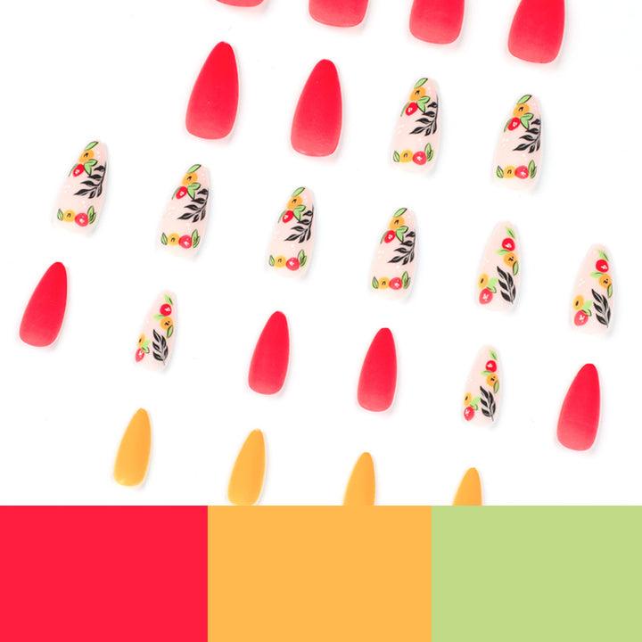 Artful nail extensions with colorful fruity decorations Bowlift