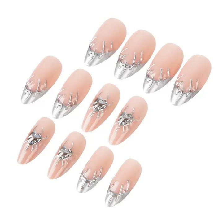 Creative Nail Art with Stylish Metallic Finish Bowlift