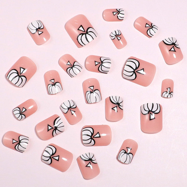 Artistic Halloween-Themed Press-On Nail Set Bowlift 1787225300