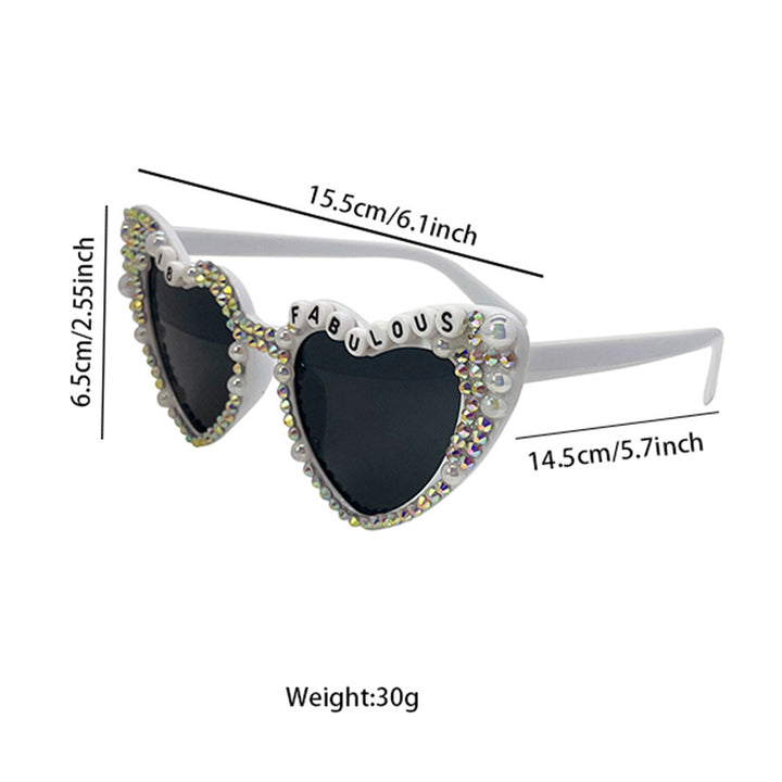 Glamorous Heart-Shaped Sunglasses Bowlift