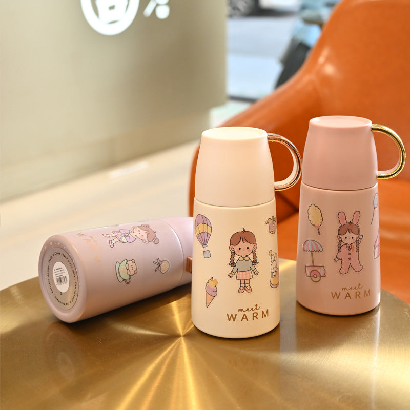 Ladies Insulated Carafe with Colorful Motif Design Bowlift