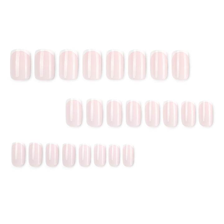 Classic nail extensions with elegant French tips Bowlift