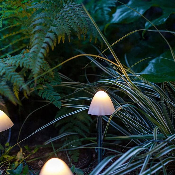 Contemporary Creative Plastic Solar LED Mushroom Lights String Lights For Outdoor Patio | Bowlift