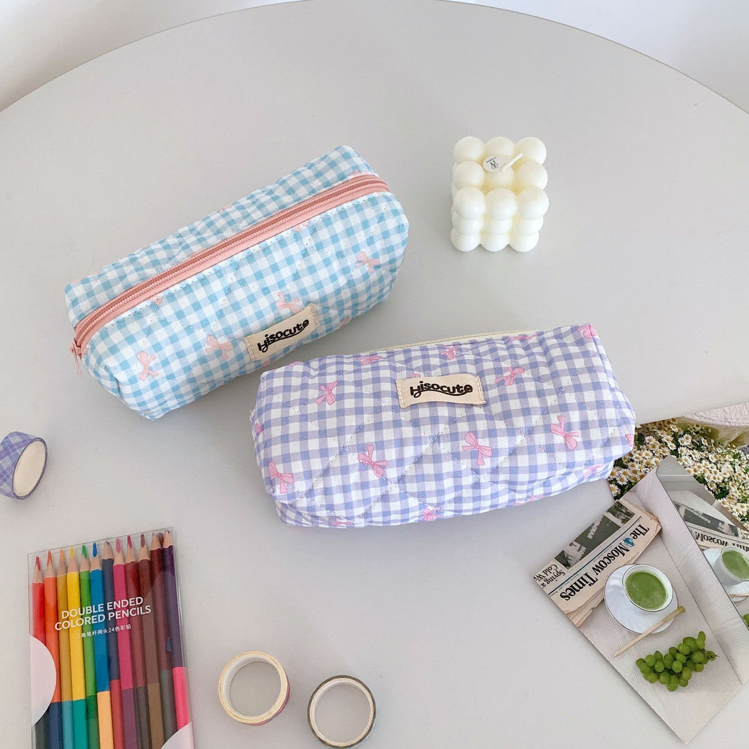 Stylish Quilted Pencil Case Bowlift