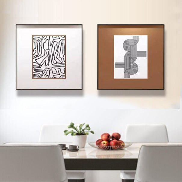Abstract Line Art Frame Display