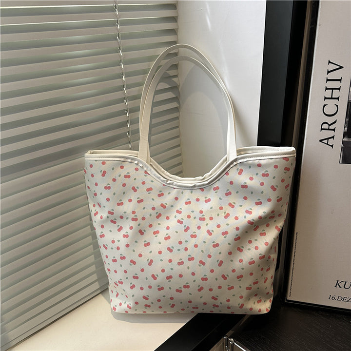 Floral Print Shopping Tote Bag Bowlift
