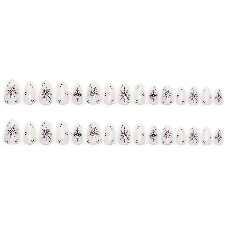 Creative Art Nails with Elegant Snowflake Design Bowlift