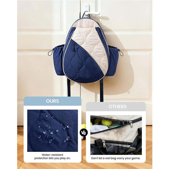 Quilted Tennis Racket Backpack Bowlift